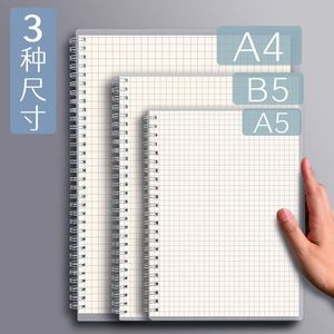 Carnet à spirale Xi Peptide A4 B5 A5 à grille, couverture simple, pour étudiants - Product Image 1