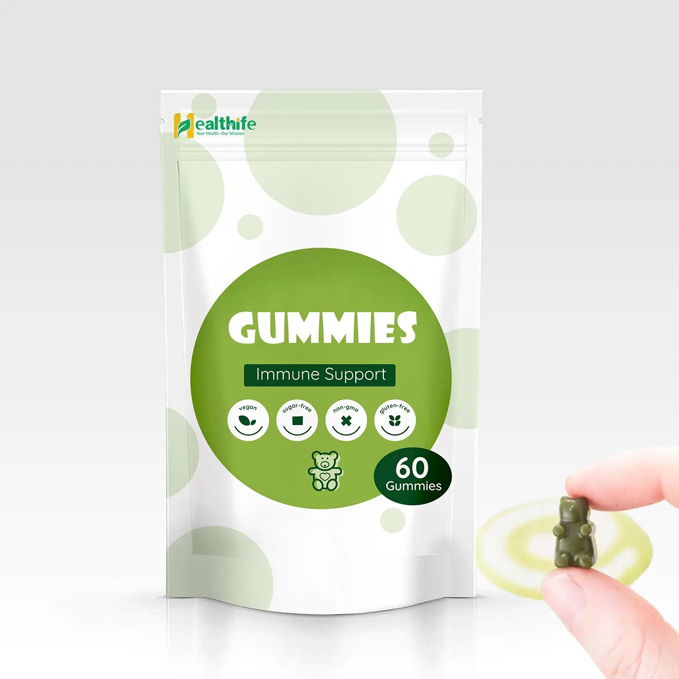 Matcha Green Tea Extract Gummy With EGCG And Vitamin Supplement