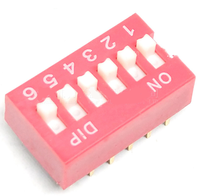 FYX Stock Rouge 1P 2P 3P 4P 5P 6P 8P 10P Commutateur de Position Commutateur DIP 2.54mm Mini Slide ON/OFF Code Switch pour PCB Circuit Board