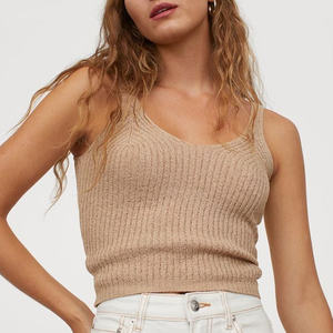 Top Corto de Punto Transpirable de Doble Capa para Mujer, Chaleco sin Mangas, Blusa Informal, Tops de Verano - Product Image 4