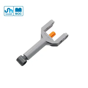 Bricks Linear Actuator 7-9M with Dark Grey Head Orange Axle Building Blocks STEM Education Toys Compatible Technical Parts