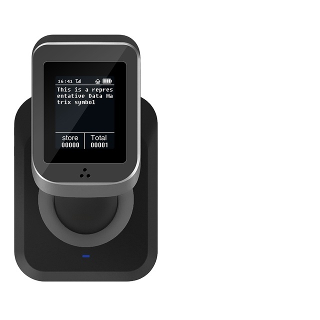 Symcode MJ-1902-DB Handheld 2D Barcode Scanner with LED/Laser Light Source 1.8 TFT Display USB/ Interface Charging Base