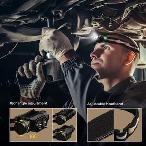 Linterna Frontal LED Recargable Portátil al por Mayor con Luces Azules, Verdes, Amarillas y Rojas Potentes para Uso en Exteriores como Linterna de Seguridad - Product Image 4