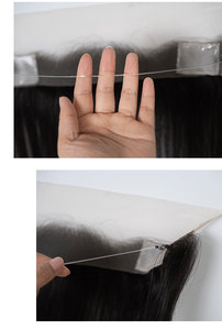 Haute qualité <span class=keywords><strong>sans</strong></span> colle <span class=keywords><strong>sans</strong></span> colle 2025 nouveauté extensions de cheveux frontales en dentelle HD colorées - Product Image 3