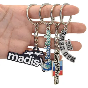 Personalized Keyring Custom Logo Enamel Bling Glitter Epoxy Keychain Keyring For Souvenirsmall Business Gift