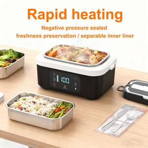 Custom 20000mAh Rechargeable Thermal Lunch Boxes 1.35L Stainless Steel Portable Cordless Electric Lunch Box for Student - Product Image 4