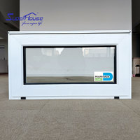 Fenêtre à auvent en aluminium commerciale, fenêtre à manivelle américaine, double vitrage, insonorisée, étanche, couleur personnalisée pour restaurant
