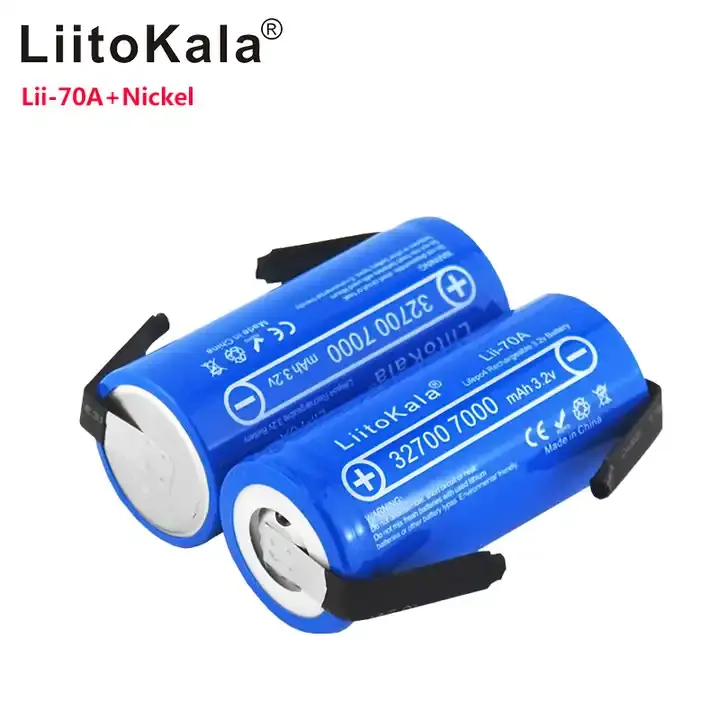 LiitoKala 3.2V 32700 7000mAh LiFePO4バッテリー35A連続放電最大55Aハイパワーバッテリーニッケルストリップ