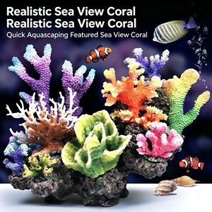 Décoration de rocher artificiel en corail, très vendue, pour aquarium, paysage aquatique, cachette pour <span class=keywords><strong>poissons</strong></span> et crevettes - Product Image 1