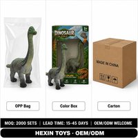 Jouet dinosaure Brachiosaurus en PVC écologique vert 44x13x40cm, accessoire pédagogique pour enfants, décoration de bureau
