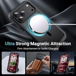 เคสโทรศัพท์แบบวงแหวนแม่เหล็กสำหรับ iPhone TPU+PC ฝาหลังแข็ง ที่ยึดแม่เหล็กแรงสูง รองรับการชาร์จไร้สาย - Product Image 5