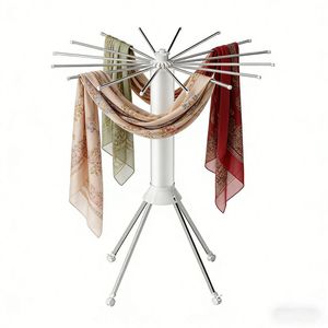 Séchoir à <span class=keywords><strong>linge</strong></span> pliable sur pied, rotatif et rétractable, avec trépied - Product Image 5