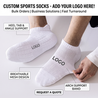 Chaussettes de sport athlétiques unisexe à logo personnalisé, en coton respirant, avec coussinets, anti-ampoules, pour la course à pied, vente en gros OEM en vrac