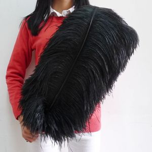 Besar 70-75 cm dicelup bulu burung unta halus pola diputihkan untuk kostum karnaval & Showgirl hiasan kepala aksesoris - Product Image 5
