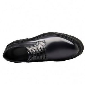 Nouvelles Chaussures Homme en Cuir Véritable à Lacets Respirantes Légères Antidérapantes à Semelle Épaisse en Cuir Verni pour Bureau, Carrière et Mariage - Product Image 3