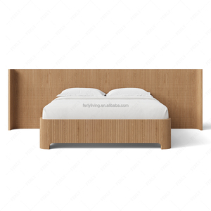 <span class=keywords><strong>Lit</strong></span> en <span class=keywords><strong>bois</strong></span> FERLY avec tête <span class=keywords><strong>de</strong></span> <span class=keywords><strong>lit</strong></span> à lignes verticales et base <span class=keywords><strong>de</strong></span> rangement intelligente pour une optimisation compacte <span class=keywords><strong>de</strong></span> l'espace - Product Image 4