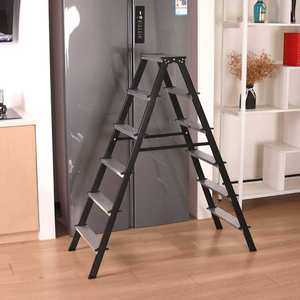 Tabourets à échelle pliante télescopique double face au design moderne avec 12 marches en <span class=keywords><strong>aluminium</strong></span> et <span class=keywords><strong>pieds</strong></span> en acier certifiés EN131 pour usage domestique - Product Image 6