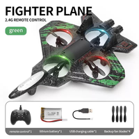 Avion télécommandé AiJH pour enfants débutants, vente en gros, avion de jouet LED, avion télécommandé à vol stationnaire automatique, jouet chasseur