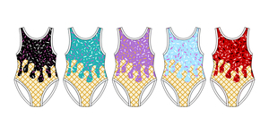 Traje de Baño Bikini de Verano Personalizado con Diseño de Helado y Chispas para Niñas Pequeñas, de Secado Rápido, Ropa de Playa para Hermanas - Product Image 2
