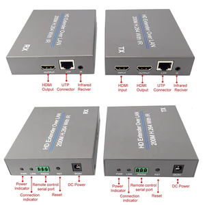 Xput Chất lượng cao <span class=keywords><strong>200</strong></span> mét <span class=keywords><strong>HDMI</strong></span> <span class=keywords><strong>Extender</strong></span> trên CAT5E/6 Lan 1080P <span class=keywords><strong>200</strong></span> m <span class=keywords><strong>HDMI</strong></span> <span class=keywords><strong>Extender</strong></span> máy phát và máy thu với IR - Product Image 2