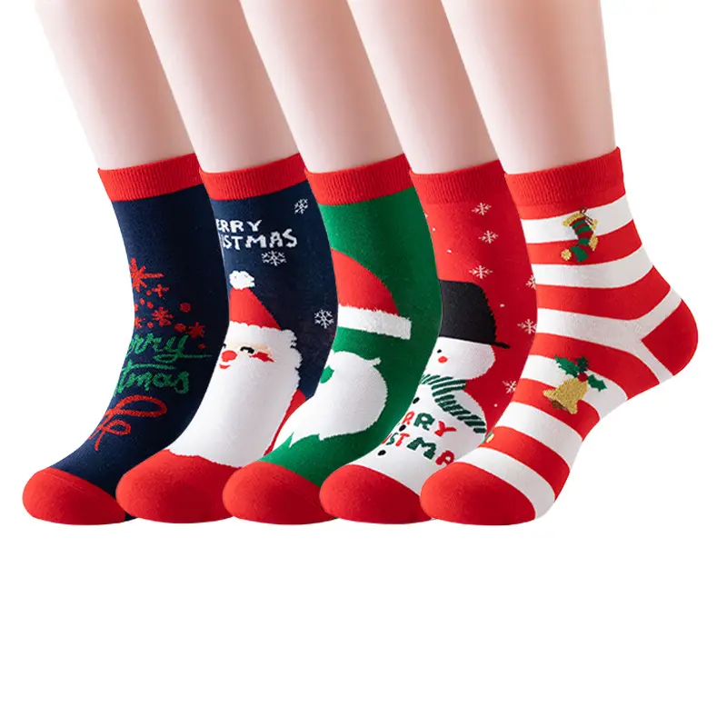 Noel karikatür çorap kadın komik çoraplar pamuklu çorap genç kızlar için