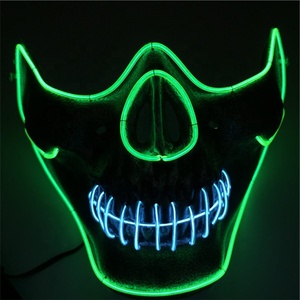 Amazon Heißer Verkauf Beliebte Blinkende Glow In <span class=keywords><strong>The</strong></span> Dark Licht Up Rave Maske - Product Image 3
