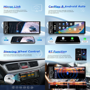 Podofo 6.28" 1 Din <strong>Multimedia</strong> Car Stereo with Wireless Carplay Android <strong>Auto</strong> Car MP5 <strong>Player</strong> FM USB AUX-IN Car Radio Autostereo - Product Image 2