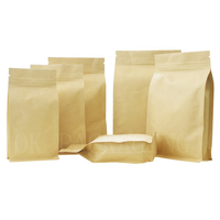 Sacs en papier Kraft à fond plat, pochettes pour le café, le thé, les aliments, personnalisés, unités