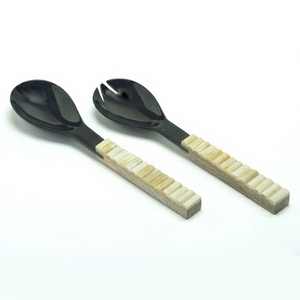 Cuillères en corne de buffle de haute qualité avec manche, cuillère à salade en corne, idéales pour la maison et l'hôtellerie, parfaites pour les cadeaux d'affaires - Product Image 1