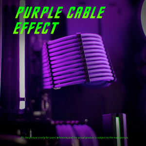 כבל PCIE 18AWG באורך 30 ס\\\"מ עם שרוול, מחבר DC חשוף זכר לזכר, כבל חשמל לספק כוח 8 פינים ל-6+2 פינים לכרטיס מסך - Product Image 5