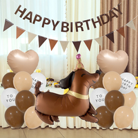 Ballons en aluminium à motif de chien mignon, ballons en aluminium à motif de patte de chiot pour la décoration de fête d'anniversaire d'enfants et de bébés, fournis directement par l'usine