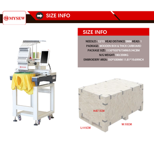 Máquina de Bordar Computarizada de Una Cabeza de Grado Comercial, Nueva, con Motor de 1200 RPM, Suministro Directo de Fábrica y Garantía - Product Image 2