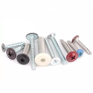 Vis autoperceuses à tête fraisée pour bois, personnalisables en diverses couleurs, assorties aux produits, pour peinture et perçage - Product Image 1