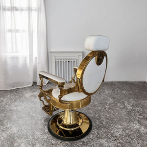 Chaise de barbier professionnelle pour la coiffure - Mobilier de salon en cuir PU imperméable avec dossier réglable et design confortable - Product Image 3