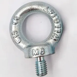 镀锌吊环螺栓DIN580螺栓M10 M12 M20锻造吊环螺栓吊装螺栓和螺母