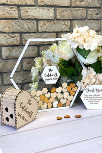 Cadre <span class=keywords><strong>photo</strong></span> de <span class=keywords><strong>mariage</strong></span> personnalisé tableau de voeux de <span class=keywords><strong>mariage</strong></span> <span class=keywords><strong>livre</strong></span> d'or hexagonal en acrylique - Product Image 3