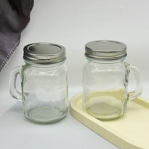 120ml Verre Mini Boisson Jus Thé Café Lait Poignée En Verre Bouteille Avec Bouchon À Vis En Métal - Product Image 1