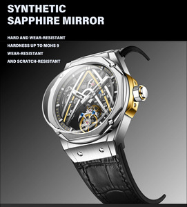 Montre pour homme Aesop originale, squelette, tourbillon, luxe, entièrement automatique, mécanique, montre-bracelet - Product Image 5