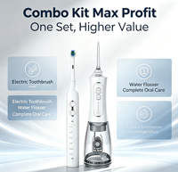 Kit Combo Soins Bucco-Dentaires OEM Marque Privée : Brosse à Dents Électrique Rotative & Hydropulseur IPX7 Rechargeable avec Logo Personnalisé pour Usage Domestique