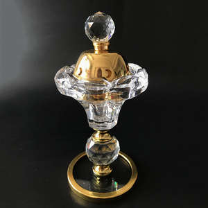 Wholesale Hign Quality Home Decorative Fragrance Crystal <strong>Glass</strong> Incense Oil Burner Crystal <strong>Candle</strong> <strong>Holder</strong> - Product Image 3