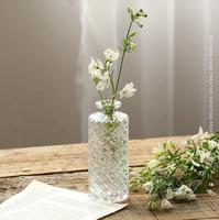 Vases en verre transparent luxe clair petits vases de table en verre décoration fleur bouteille couleur personnalisée