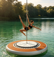 Scène de pole dance flottante gonflable portable et pliable pour événements sur le bateau, la mer ou la plage