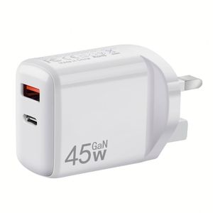GaN 45W <b>Charger</b> A+C Fast Charging <b>Usb</b>-c Power Supply Adapter US/EU/UK <b>Plug</b> Type C <b>Charger</b> Block - Product Image 6