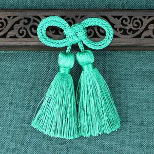 Handmade Chinese Knot Tassel Fringe Pendant DIY Craft Material Party Tassel Trim Curtains Decor Accessories Tassels Ribbon