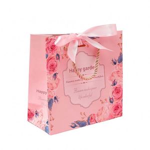Custom Printing Florist Wrapping Paper Bowknot Flower Bag Paper Flower Decoration <b>Carrier</b> Bag - Product Image 1