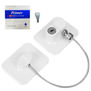 Serratura <span class=keywords><strong>di</strong></span> <span class=keywords><strong>Sicurezza</strong></span> per Armadietti per Bambini, Cavo Metallico con <span class=keywords><strong>Chiusura</strong></span> a Chiave in Plastica per Finestre - Product Image 4