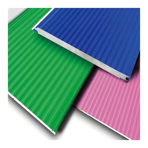 Paneles Sándwich de Espuma de Poliuretano con Revestimiento de Zinc Aluminizado, Diseño Tradicional, Aislamiento Térmico, Impermeables, Ecológicos, para <span class=keywords><strong>Paredes</strong></span> Exteriores - Product Image 4