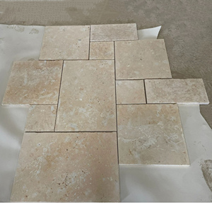Design moderne <span class=keywords><strong>prix</strong></span> d'usine carrelage d'extérieur en travertin motif français pavés en marbre naturel calcaire pour piscine - Product Image 2