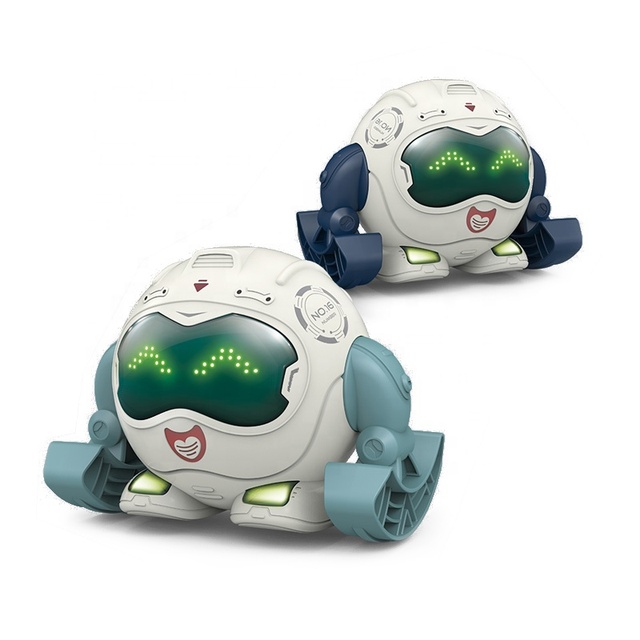 EPT BO Voice Controlled Smart 360 Rolling Toy Light Music Intelligence Toys Kids Boys Educ Robots Voice Robot for Child