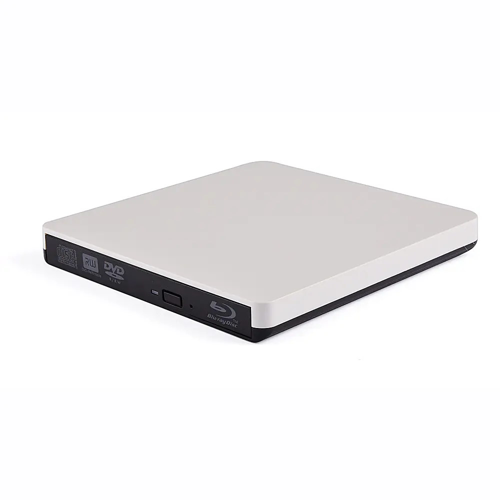 Graveur de CD-RW externe USB3.0 Lecteur de DVD/CD avec deux câbles USB compatibles avec les ordinateurs portables Windows et Mac OS